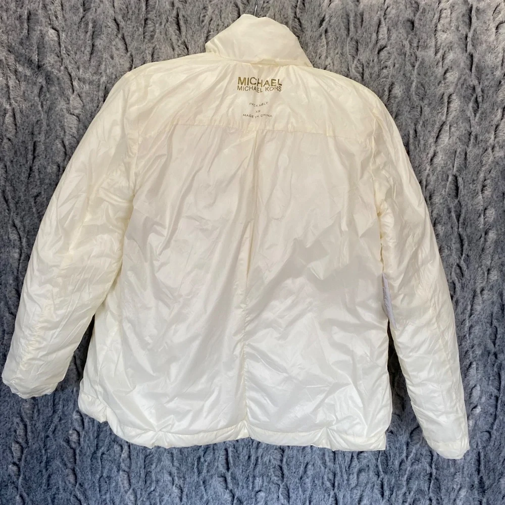 Michael Kors Packable Puffy Jacket, white, size XS - Picture 11 of 13